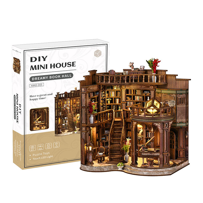 绮梦书厅新款diy小屋手工拼装