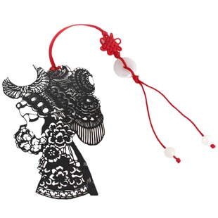 朝雨 中国风古典京剧脸谱剪纸 窗花不锈钢镂空特色礼品金属书签