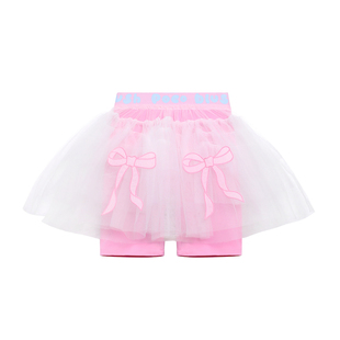 pocoblush原创设计芭蕾蝴蝶结网纱裙裤女童裤子夏薄款短裤半身裙