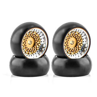 1/28蚊车金属轮毂漂移胎25mmx11mm高速竞速轮胎京商rc改装升级op