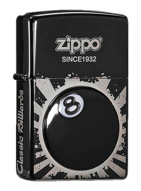 zippo打火机经典黑八