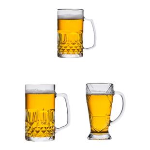 超大号精酿啤酒杯1000特大扎啤玻璃杯500ml大容量1L网红英雄杯子