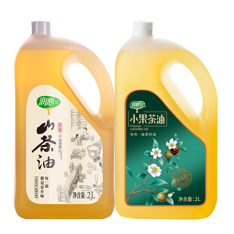 物理压榨润心有机山茶油2L组合