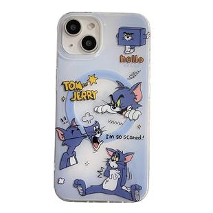 趣味搞怪可爱汤姆猫杰瑞鼠适用iphone15pro max苹果17手机壳13磁吸支架14高级感16pro女12防摔硅胶保护套plus