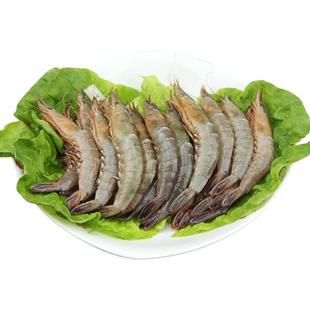 舟山野生滑皮虾东海水产船冻活皮虾/海虾/青壳虾/硬壳虾/对虾500g