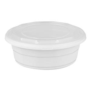 一次性打包盒圆形酸菜鱼高端锁扣盆餐盒大容量超大商用整箱批发