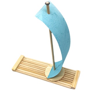 QT木筏帆船桅杆船帆定制幼小初科学实验器材STEM教具创客益智手工