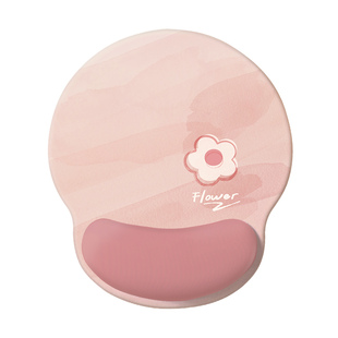 SUYA苏雅粉色小花鼠标垫护腕女生高颜值办公室桌面手腕托电脑键盘