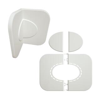 90°墙角装饰盖穿管堵洞内盖可拆方形分体粘贴直角空调洞遮丑盖