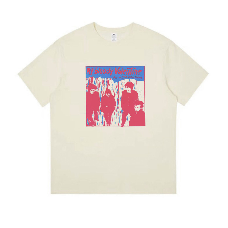mbv my bloody Valentine盯鞋朋克手工拓印设计感男女纯棉短袖T恤