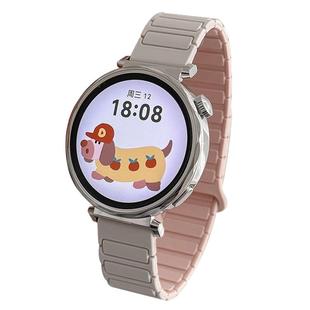 张婧仪同款适用华为gt6表带磁吸硅胶GT5手表GT4手表带watch3新款4pro男女款fit4腕带高级gt3秋冬荣耀智能运动