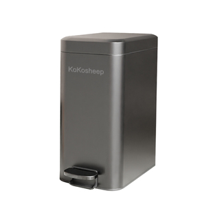 KOKOSHEEP | 垃圾桶家用卫生间脚踏夹缝带盖厕所卫生间不锈钢密封