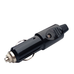 汽车载充气泵冰箱电源插头风扇LED射灯大功率点烟器公插座免焊线