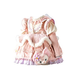 D.Bkyer女童冬装洛丽塔玲娜贝儿公主裙加绒儿童女孩生日衣服裙子