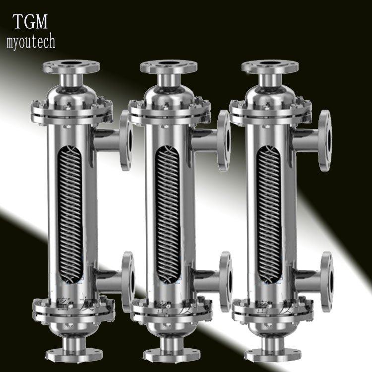 杀菌锅配套不锈钢换热器 螺旋缠绕管壳式加热交换器 冷凝器厂家