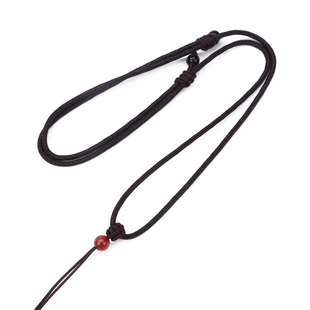 平结红玛瑙拉圈项链绳 手工编织绳吊坠挂绳玉石挂件挂脖项链绳子