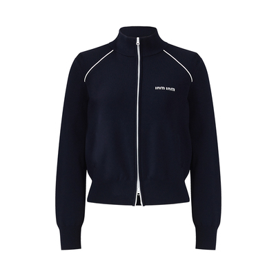 iammix27拉链立领针织开衫