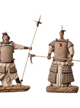 石湾公仔陶瓷摆件全新门神古典秦武将门神兵马俑陶瓷武将装饰品