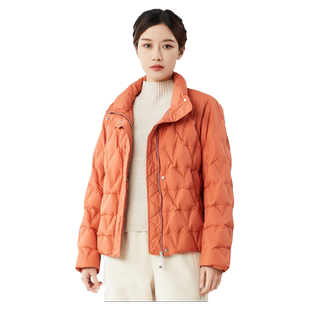 依伽依佳2023冬季新款纯色气质保暖舒适短款羽绒服外套女ESDY022