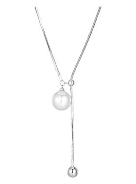 新长款可调节流苏毛衣链女百搭高级感秋冬搭配配饰项链珍珠流苏链