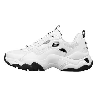 斯凯奇男鞋三代熊猫鞋官方正品厚底老爹鞋减震运动鞋白色休闲鞋子