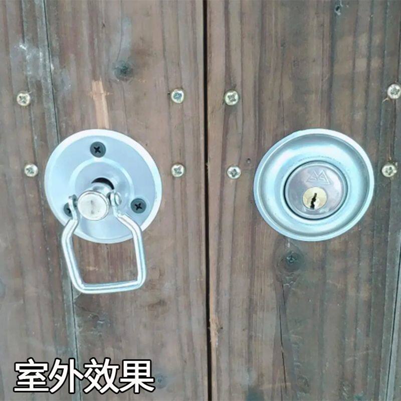 双山双扇门锁铁大门锁木门齿条锁穿条锁分体式防盗齿条锁包邮