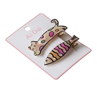 川野小猫刘海发夹可爱边夹女侧边碎发夹新款发卡鸭嘴夹头发夹子