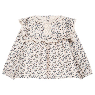 65Z Little现货 法国louise misha FW25儿童女宝碎花上衣牛仔裤