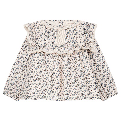 65Z Little现货 法国louise misha FW25儿童女宝碎花上衣牛仔裤