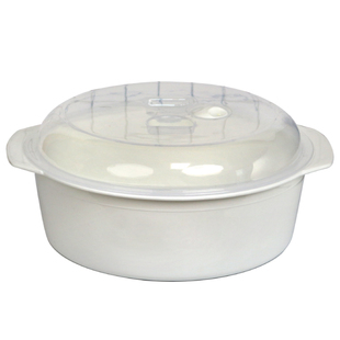 微波炉专用盒蒸笼器皿家用大小号塑料碗蒸饭盒圆形蒸锅碗加热用具