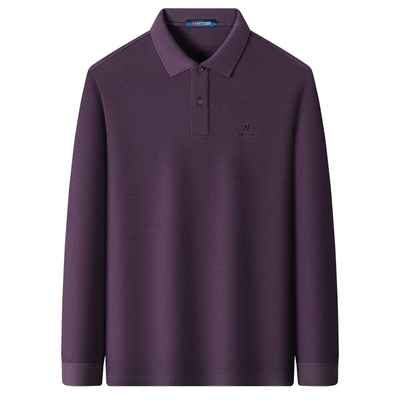 [丝光纯棉]梦特娇长袖Polo衫春秋