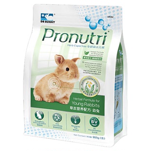 DR Bunny 兔博士幼兔粮主粮饲料 幼兔专研侏儒兔宠物兔草本粮900g
