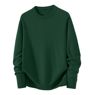 2件装班尼路SK圆领毛衣男款冬季男士打底墨绿色针织衫保暖毛线衣