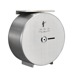 酒店不锈钢中心抽卷纸盒壁挂式大盘纸厕纸盒商用卫生间大盘纸巾架