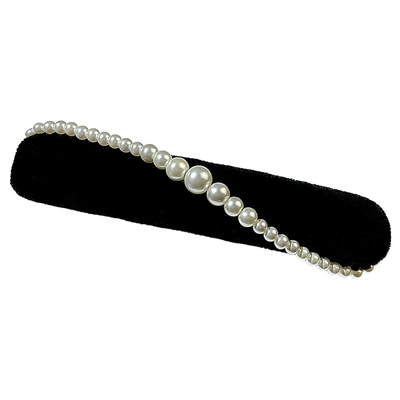 真丝丝绒珍珠发夹女夹子头饰新款