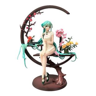 初音未来手办韶华旗袍古风国潮可换手深海少女花色衣黑岩射手初音