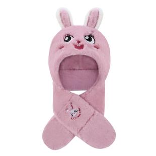 柠檬宝宝儿童帽子秋冬季男童女孩加厚护耳围脖保暖防寒风围巾一体