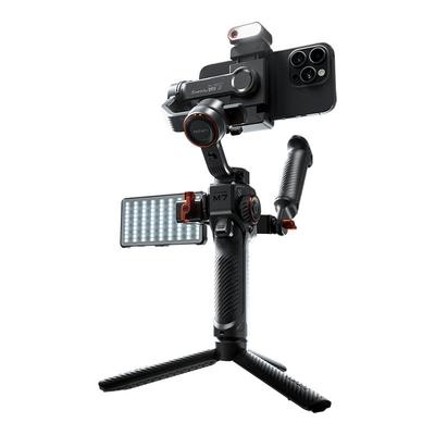 浩瀚M7 AI追踪触控手机云台稳定器三轴防抖手持自拍杆拍视频360度自动旋转人脸物体跟拍直播支架新款