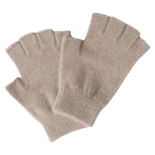 秋冬季羊绒半指手套女羊毛线分指露指男可爱学生针织保暖防寒韩版