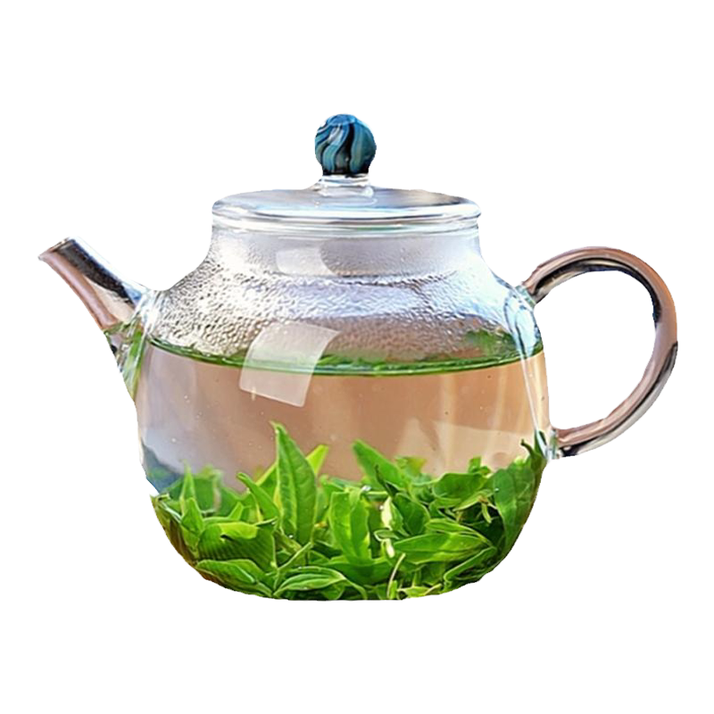 轻奢玻璃泡茶壶家用耐热小号透明迷你纯手工花茶壶带过滤小壶