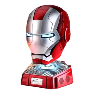 引导线正版千世机甲钢铁侠蜘蛛侠头盔蓝牙音响桌摆饰品手办礼物