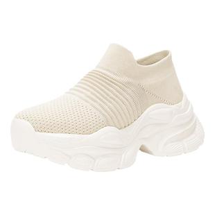 Tt&Mm/汤姆斯增高女鞋镂空单网飞织厚度网鞋潮薄款网面轻便老爹鞋