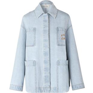 IIIVIVINIKO春夏新品“新疆长绒棉”简约牛仔外套女M311301218B