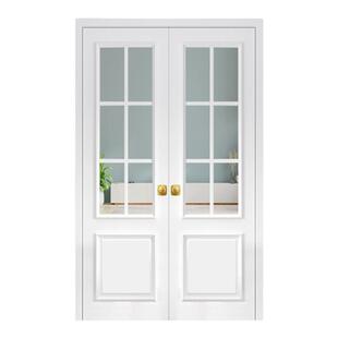 法式双开门玻璃门卧室门实木对开门推拉门套装门室内门烤漆复合门