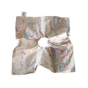 拾梦匣~蝴蝶结方巾大肠发圈女韩系百搭扎头发头绳丸子头发饰新款