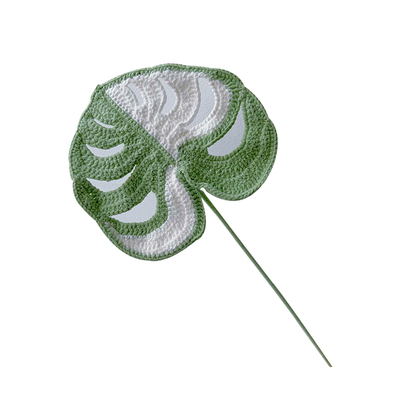 成品50款叶子朱蕉叶撅叶龟背竹春兰四季叶尤加利叶毛线钩织配花草