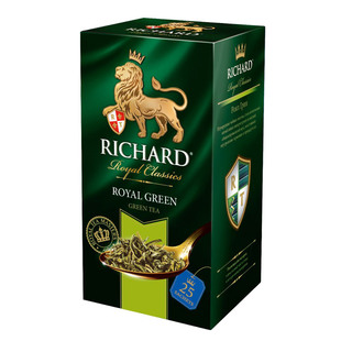 瑞查得Richard英式绿茶纯绿茶独立包装袋泡茶俄罗斯进口2g*25包