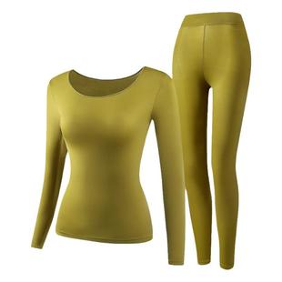 破尿酸超薄恒温发热美肤衣肌底衣保暖内衣秋衣秋裤女士套装打底衫