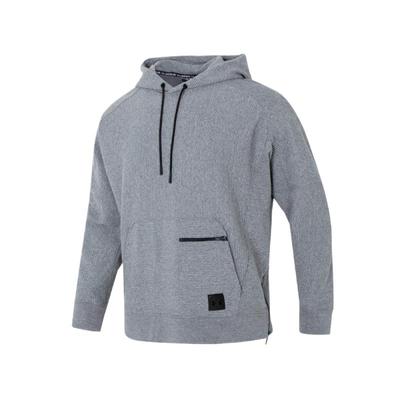 UA男连帽保暖抓绒运动卫衣套头衫