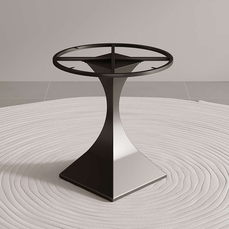 桌腿支架岩板餐桌洽谈桌脚架酒店吧台泡茶桌底座茶几边几腿桌架子